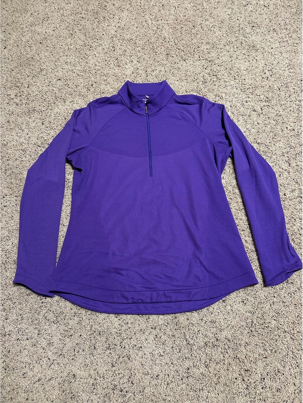 Nike Golf Dri-Fit Purple Long Sleeve Pullover Half Zip Shirt Large
